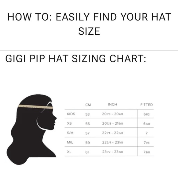 Gigi Pip Capri Short Brim Boater Hat size 57 S/M - Picture 8 of 9